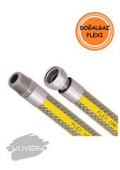 Wuvera 50 cm Doğalgaz Flex Bağlantı Hortumu – Güvenli ve Dayanıklı Bağlantı Çözümü