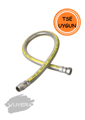 Wuvera 50 cm Doğalgaz Flex Bağlantı Hortumu – Güvenli ve Dayanıklı Bağlantı Çözümü