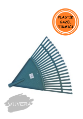 Wuvera 24 Diş Plastik Tırmık – Yaprak, Çim Toplama ve Bahçe İşleri İçin Pratik Çözüm