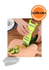 Wuvera 5’i 1 Arada Çok Fonksiyonlu Sebze Meyve Soyucu Dilimleyici – Mutfakta Pratiklik ve Hız!