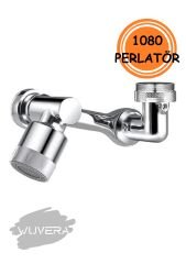 WUVERA 1080 Derece Dönebilen Robotik Kol Musluk Başlığı - Musluk Uzatma Aparatı Ucu (TOPTAN SATIŞ)