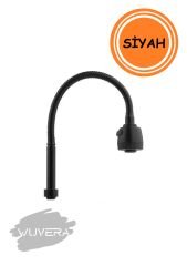 Wuvera Oynar Başlıklı Siyah Esnek Boru Çift Fonksiyonlu Mutfak Lavabo Musluk Başlığı - Su Tasarruflu, Kolay Kurulumlu (TOPTAN SATIŞ)