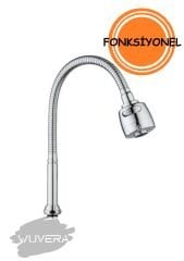 Wuvera Oynar Başlıklı 2 Krom Kubar Fonksiyonlu Spiral Musluk Başlığı - Su Tasarruflu, Kolay Kurulumlu (TOPTAN SATIŞ)