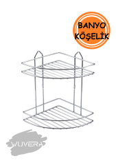 Wuvera Paslanmaz Krom 2 Katlı Banyo Köşeliği – Şampuanlık Köşelik Banyo Rafı – Banyonuzda Şıklık ve Pratiklik!