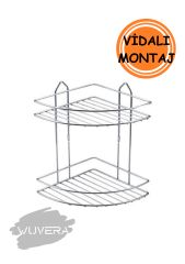 Wuvera Paslanmaz Krom 2 Katlı Banyo Köşeliği – Şampuanlık Köşelik Banyo Rafı – Banyonuzda Şıklık ve Pratiklik!