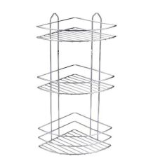 Wuvera Paslanmaz Krom 3 Katlı Banyo Köşeliği – Şampuanlık Köşelik Banyo Rafı – Banyonuzda Şıklık ve Pratiklik!