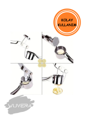 Wuvera Paslanmaz Çelik Pense Sarımsak Ezici – Mutfakta Pratik ve Sağlam Çözüm!