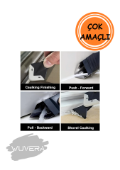 Wuvera 3'ü 1 Arada Aparat | Derz Temizliği, Silikon Sıyırma ve Uygulamada Pratik ve Dayanıklı Çözüm