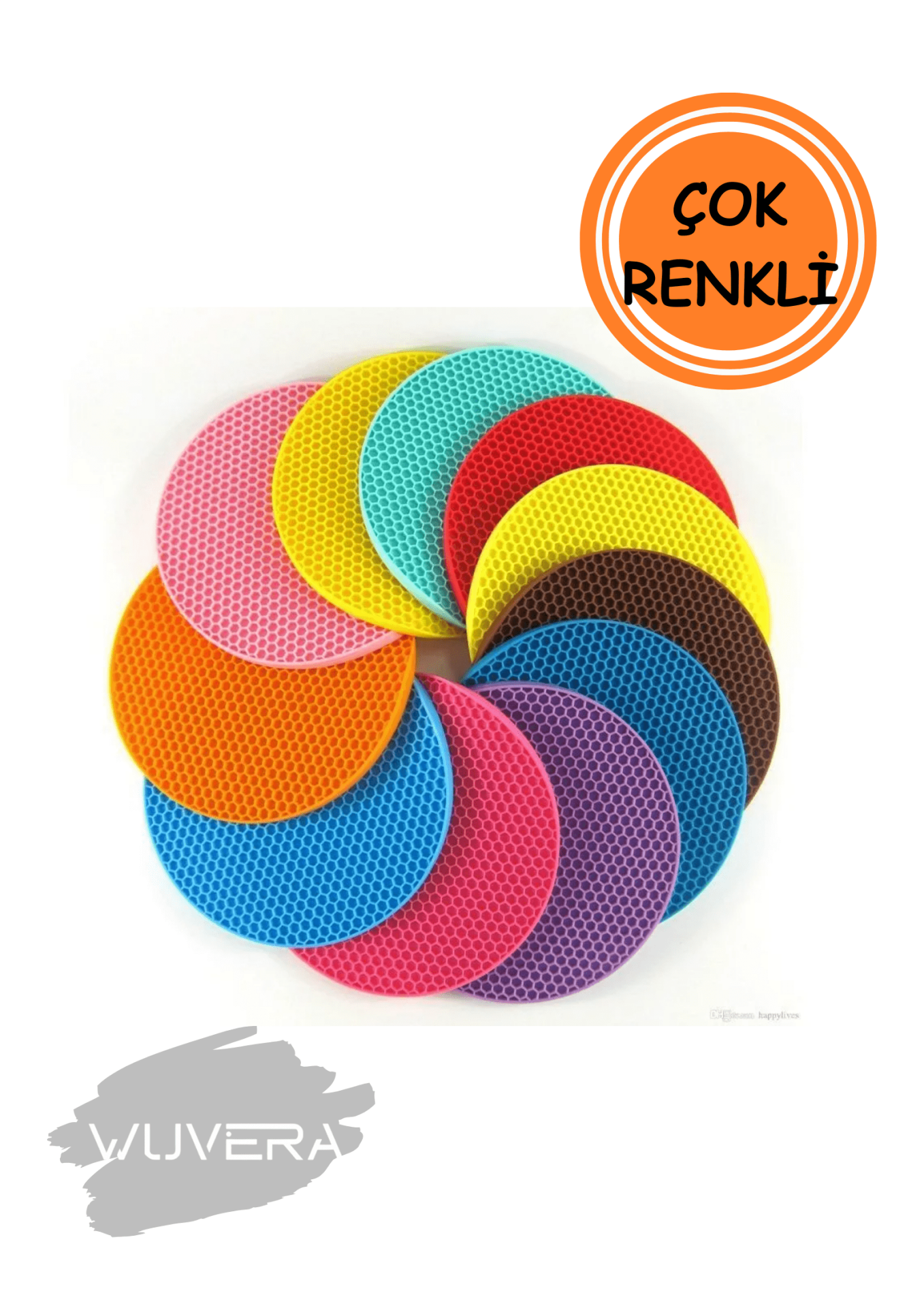 Wuvera Silikon Nihale Petek Desenli | Sıcak Tencere ve Tavalar için Dekoratif ve Güvenli Çözüm