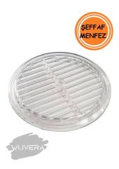 Wuvera Şeffaf Doğalgaz Havalandırma Cam Menfez Kapağı – 18 cm Çap ile Güvenli ve Estetik Çözüm!