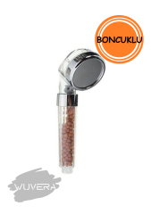 WUVERA Su Tasarruflu Arıtmalı Filtreli Mineralli ve Basınçlı Duş Başlığı(1.kalite)