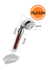 WUVERA Su Tasarruflu Arıtmalı Filtreli Mineralli ve Basınçlı Duş Başlığı(1.kalite)
