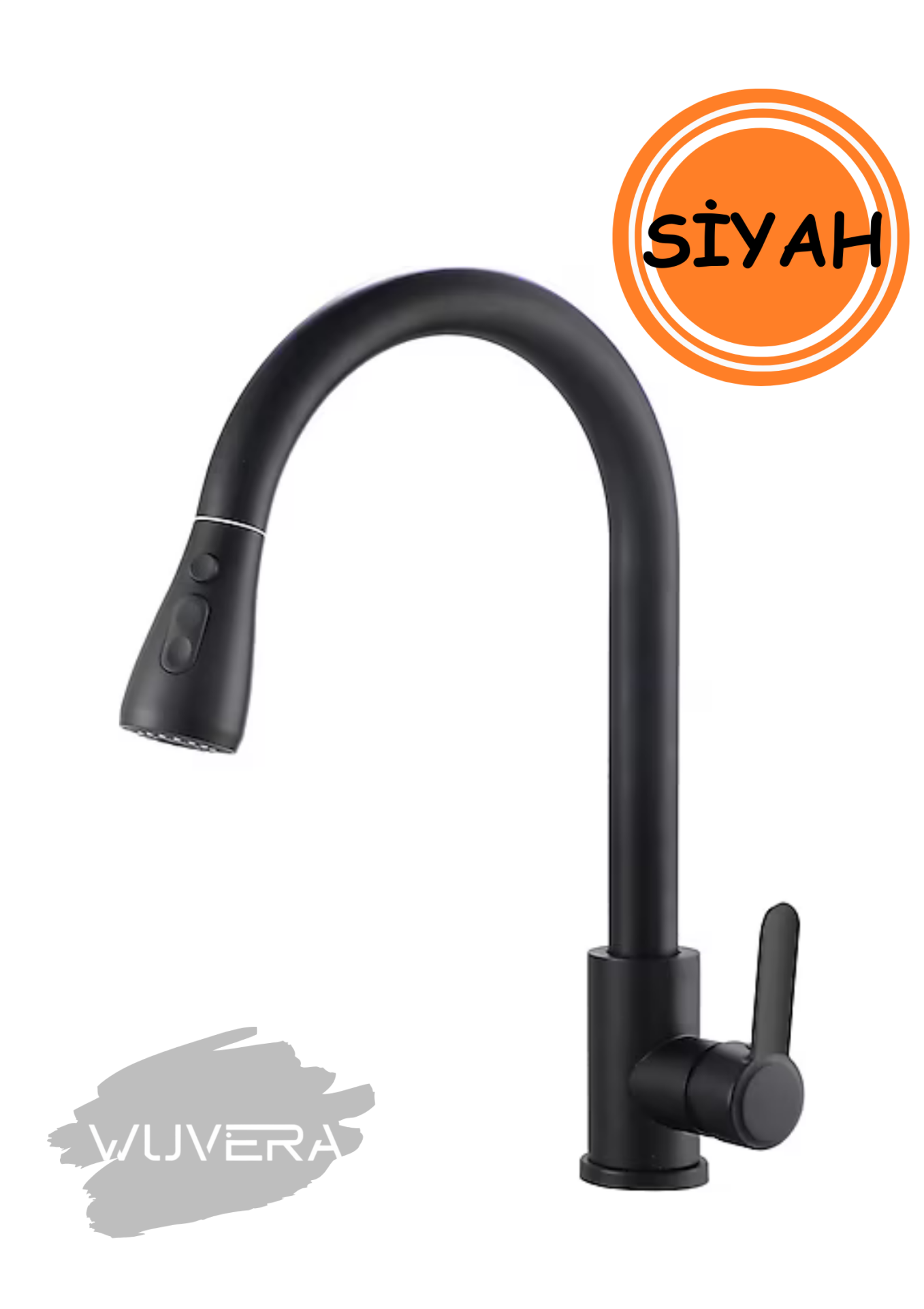 Wuvera Siyah Spiralli Mutfak Eviye Bataryası – Modern ve Pratik Mutfak Çözümü!