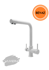 Wuvera Beyaz 3 Yollu Arıtmalı Mutfak Eviye Bataryası – Sağlık, Şıklık ve Pratiklik Bir Arada!