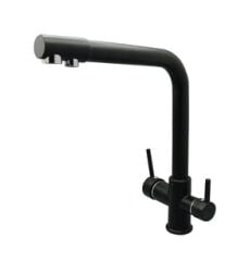 Wuvera Siyah 3 Yollu Arıtmalı Mutfak Bataryası – Sağlıklı Su ve Modern Şıklık