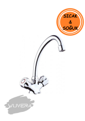 Wuvera Klasik Çift Çıkışlı Contalı Batarya – Sıcak & Soğuk Su Uyumlu