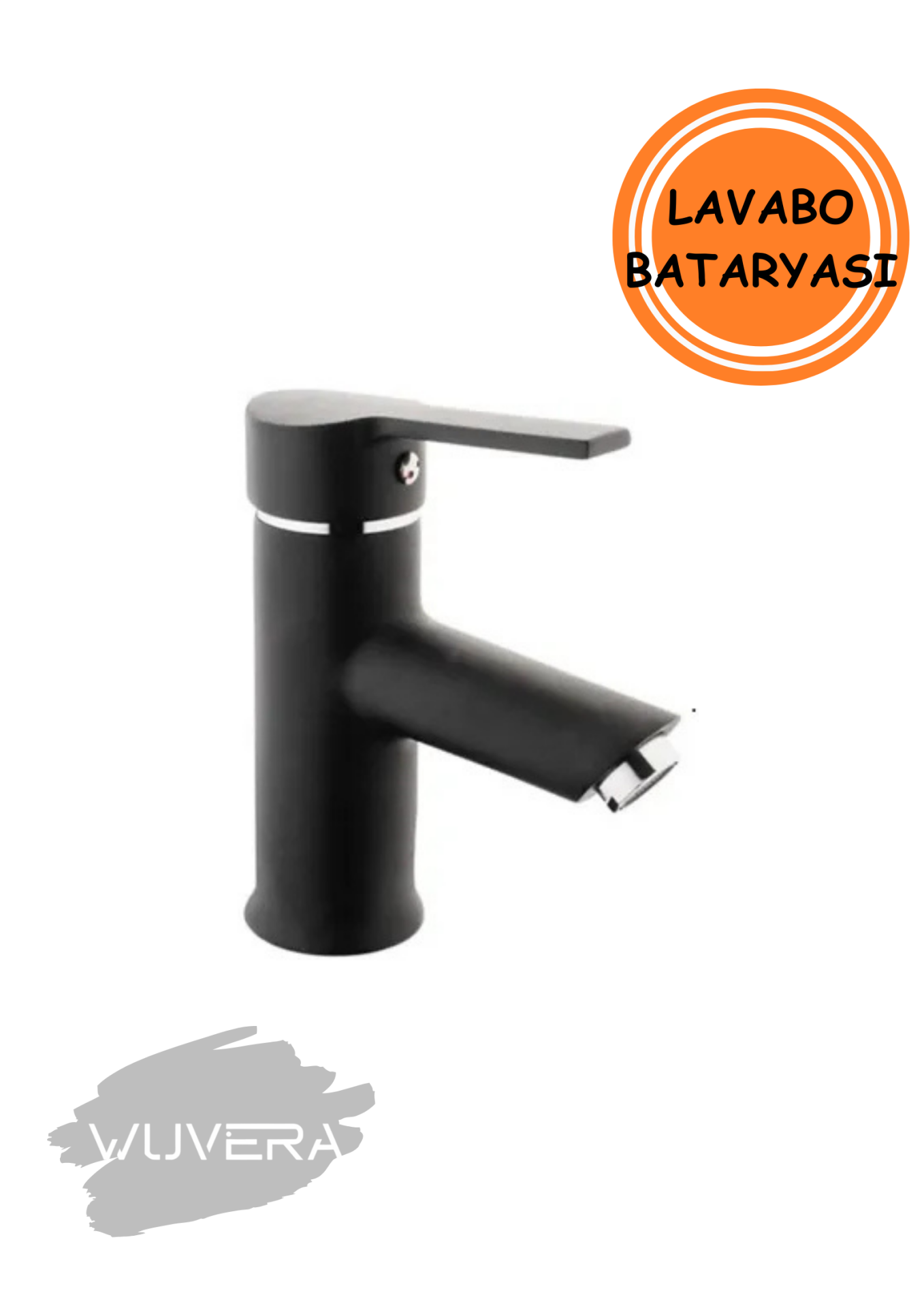 Wuvera Lüks Siyah Lavabo Bataryası – Mat Siyah, Aç-Kapa, Dayanıklı ve Modern