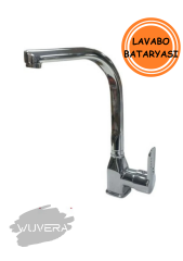 Wuvera Pramit Serisi TSE Belgeli Lavabo Bataryası – 40 mm Kartuş, Tezgah Üstü Montaj & Kuğu Boru Tasarım
