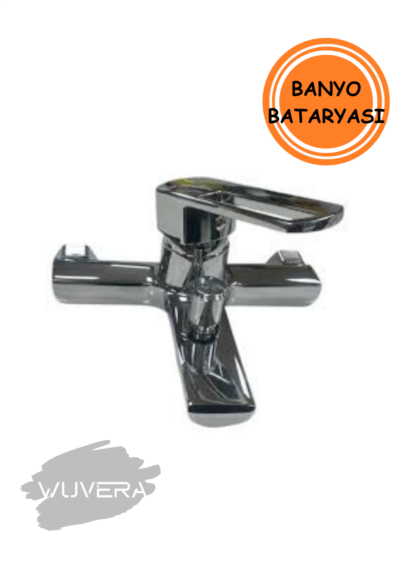 Wuvera Pramit Serisi TSE Belgeli Banyo Bataryası – 40 mm Kartuş, Duvar Montaj & Krom Kaplama