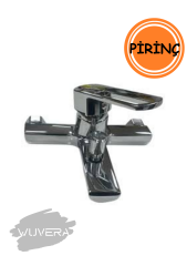 Wuvera Pramit Serisi TSE Belgeli Banyo Bataryası – 40 mm Kartuş, Duvar Montaj & Krom Kaplama