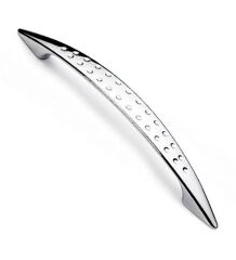 WUVERA Mobilya Dolap Çekmece Kulp Noktalı 96mm Parlak Krom Renk