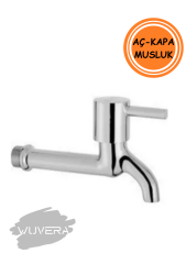 Wuvera TSE Belgeli Aç/Kapa Musluk – 1/2” Dişli Duvar Bağlantılı Pirinç Gövde