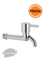 Wuvera TSE Belgeli Aç/Kapa Musluk – 1/2” Dişli Duvar Bağlantılı Pirinç Gövde