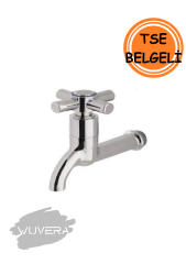 Wuvera TSE Belgeli Koç Başı Aç/Kapa Musluk – 1/2” Dişli Duvar Bağlantılı Pirinç Gövde