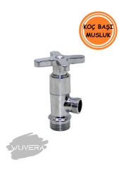 Wuvera TSE Belgeli Koç Başı Aç/Kapa Musluk – 1/2” Dişli Duvar Bağlantılı Pirinç Gövde