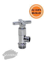 Wuvera TSE Belgeli Koç Başı Aç/Kapa Musluk – 1/2” Dişli Duvar Bağlantılı Pirinç Gövde