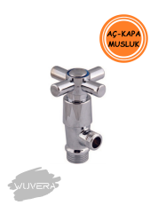 Wuvera Koçbaşı Aç Kapa Ara Musluk 1/2” Dişli TSE Belgeli Prinç Gövde