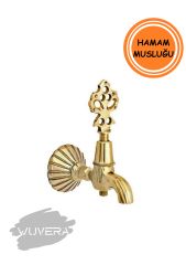 Wuvera Nostaljik Osmanlı Musluğu – %100 Pirinç Gövde, Krom Kaplama & Pirinç Salmastra | Hamam, Kurna ve Sauna Uyumlu