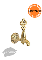 Wuvera Nostaljik Osmanlı Musluğu – %100 Pirinç Gövde, Krom Kaplama & Pirinç Salmastra | Hamam, Kurna ve Sauna Uyumlu