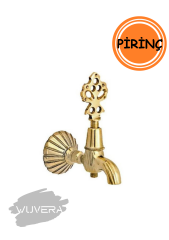 Wuvera Nostaljik Osmanlı Musluğu – %100 Pirinç Gövde, Krom Kaplama & Pirinç Salmastra | Hamam, Kurna ve Sauna Uyumlu