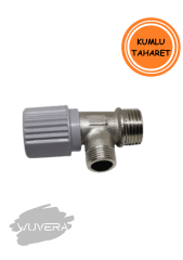 Wuvera Gri Kumlu Taharet Musluğu – %100 Pirinç Gövde, Mat Krom Kaplama & 1/2” Duvar Bağlantı