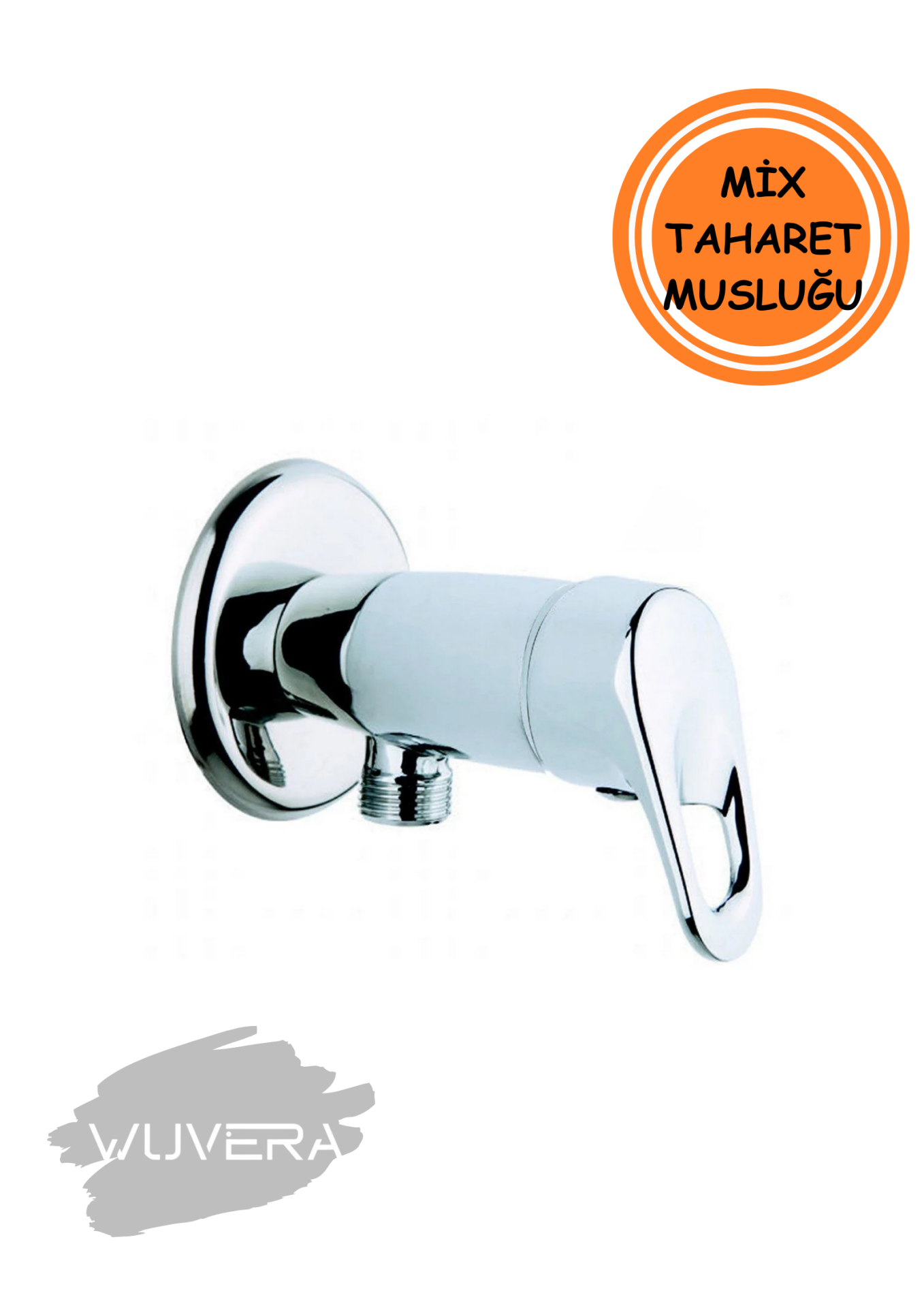 Wuvera Mix Taharet Musluğu – Polisajlı Parlak Gövde, 1/2” Duvar Bağlantı & Tek Girişli