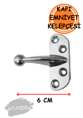 WUVERA Çelik Kapı Emniyet Kelepçesi - Parlak Gri Renk ile Güvenliğinizi Güçlendirin