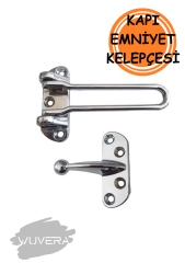 WUVERA Çelik Kapı Emniyet Kelepçesi - Parlak Gri Renk ile Güvenliğinizi Güçlendirin