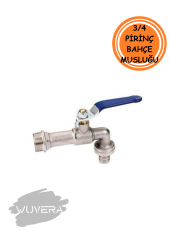 Wuvera 3/4” Pirinç Bahçe Musluğu – Krom Kaplama, Yüksek Debi & Dış Mekan Dayanıklılığı