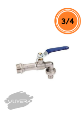 Wuvera 3/4” Pirinç Bahçe Musluğu – Krom Kaplama, Yüksek Debi & Dış Mekan Dayanıklılığı