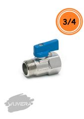 Wuvera 3/4” Mini Küresel Vana – %100 Pirinç Gövde, Yüksek Basınç Dayanımı & Kompakt Tasarım