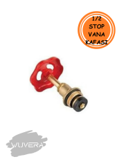 Wuvera 1/2” Stop Vana Kafası – %100 Pirinç Gövde, Sızdırmaz Conta & Pratik Montaj