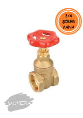 Wuvera 3/4” Şiber Vana – %100 Pirinç Gövde, Yüksek Basınç Dayanımı & Sızdırmaz Tasarım