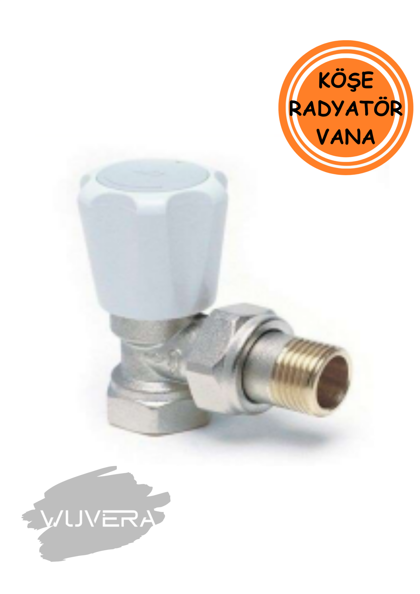 Wuvera Köşe Radyatör Vanası – Termostatik Olmayan, Pratik Kullanım