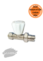 Wuvera Düz PEX Radyatör Vanası – Termostatik Olmayan, Pratik ve Güvenli