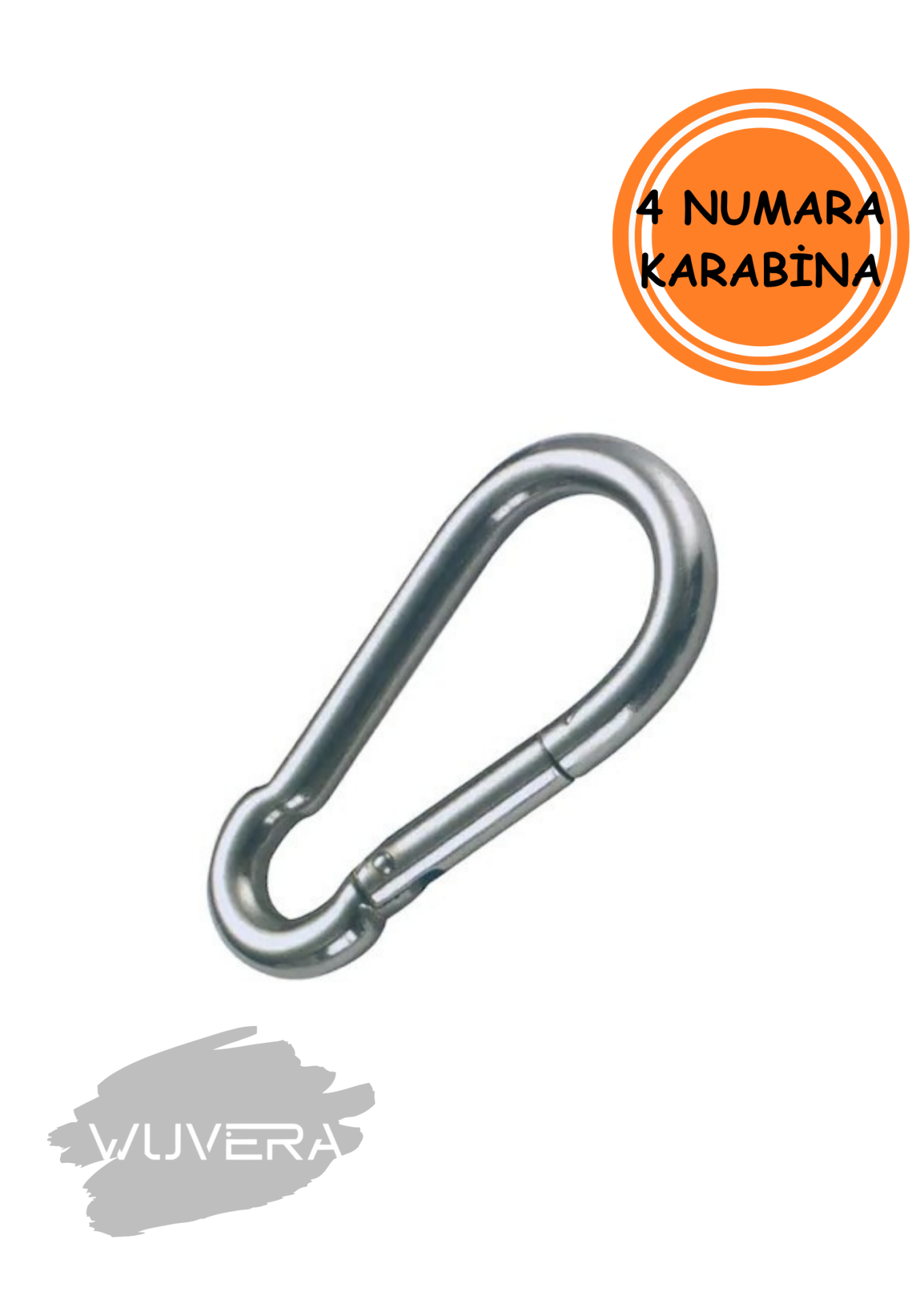 Wuvera 4 Numara Yaylı Karabina – Hafif ve Pratik Taşıma Kancası