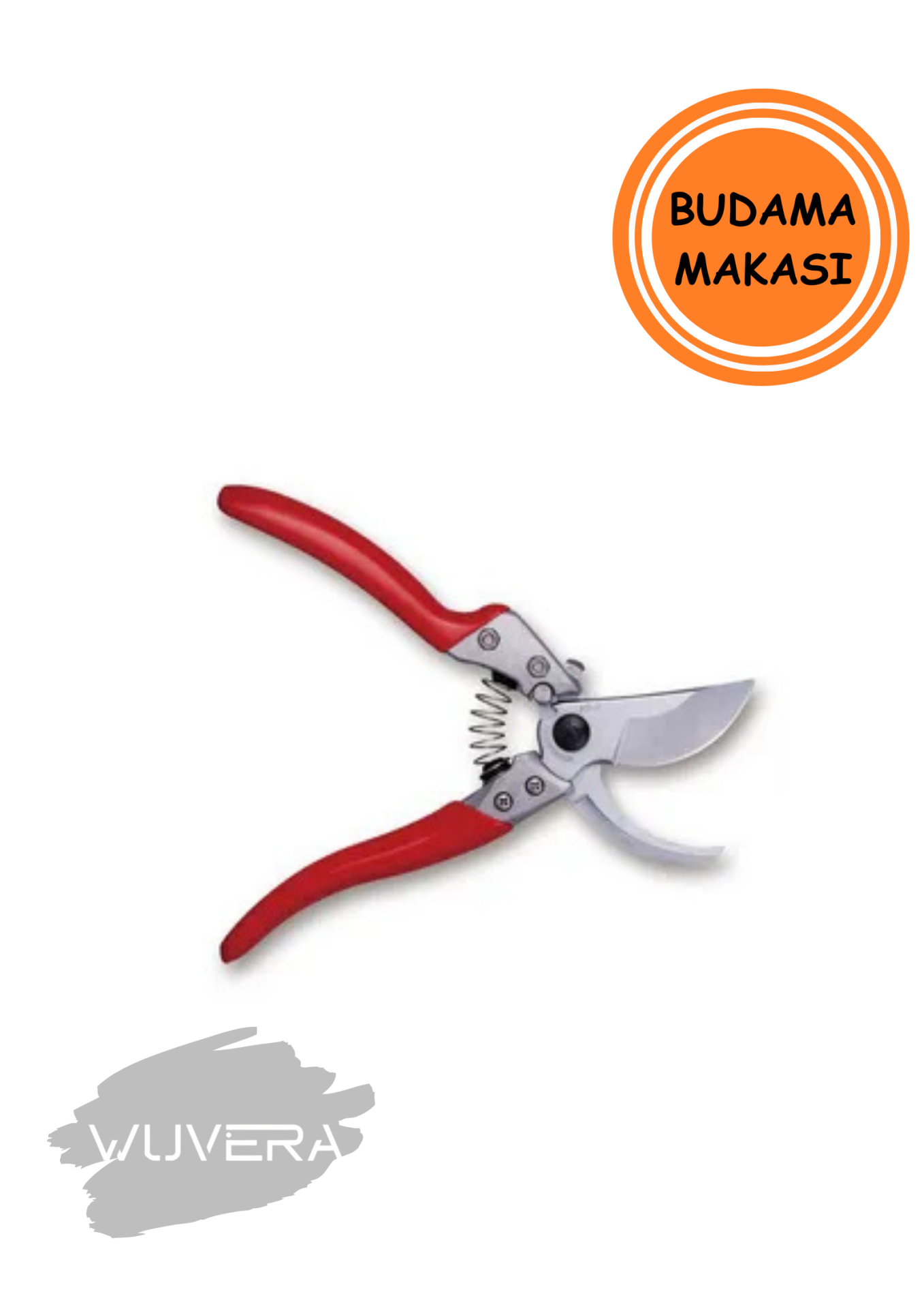 Wuvera Çelik Ağızlı Bağ Budama Makası – Keskin ve Ergonomik Budama Yardımcınız