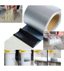 WuVera Süper Güçlü Su Sızdırmaz Çamur Bant 72mm X 2m Tamir Çatlak Boru Bandı. Çatı Izolasyon Bandı - 72mm x 2m