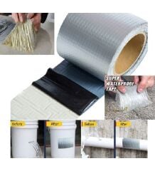 WuVera Süper Güçlü Su Sızdırmaz Çamur Bant 72mm X 2m Tamir Çatlak Boru Bandı. Çatı Izolasyon Bandı - 72mm x 2m