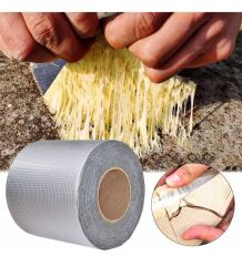 WuVera Süper Güçlü Su Sızdırmaz Çamur Bant 72mm X 2m Tamir Çatlak Boru Bandı. Çatı Izolasyon Bandı - 72mm x 2m